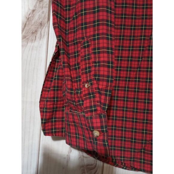 Izod Shirt Men's 2xl Red Button Front Long Sleeve - Picture 4 of 10